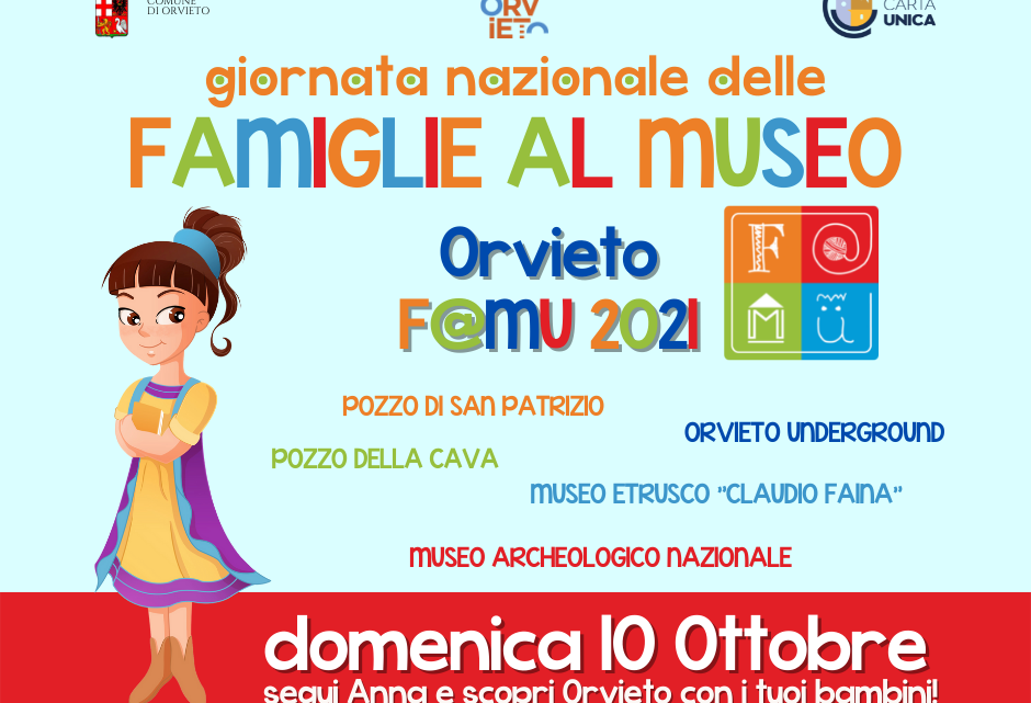 “GIORNATA NAZIONALE DELLE FAMIGLIE AL MUSEO” DOMENICA 10 OTTOBRE 2021 – 7^ EDIZIONE