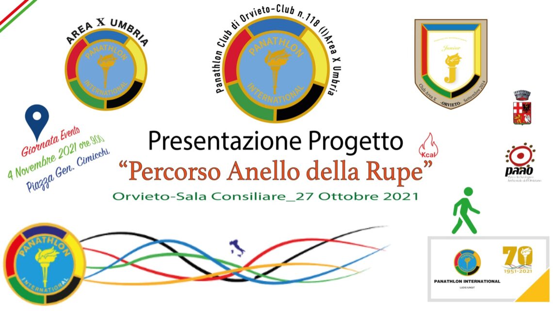 GIOVEDÌ 4 NOVEMBRE INAUGURAZIONE DEL PROGETTO “CAMMINARE IN LIBERTÀ” LUNGO L’ANELLO DEL PARCO ARCHEOLOGICO AMBIENTALE DI ORVIETO