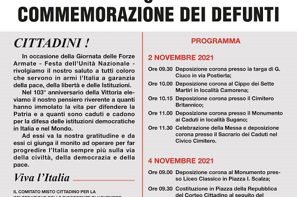 GIORNATA DELLE FORZE ARMATE E COMMEMORAZIONE DEI DEFUNTI