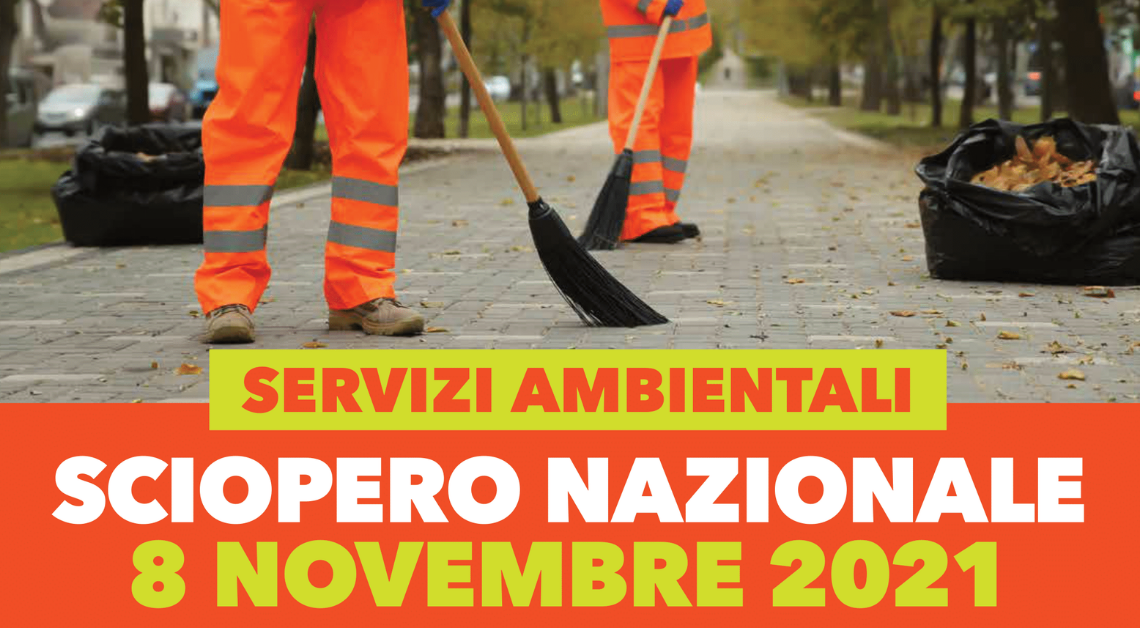 SCIOPERO NAZIONALE ADDETTI AI SERVIZI AMBIENTALI: AVVISO ALLA POPOLAZIONE PER LUNEDÌ 8 NOVEMBRE