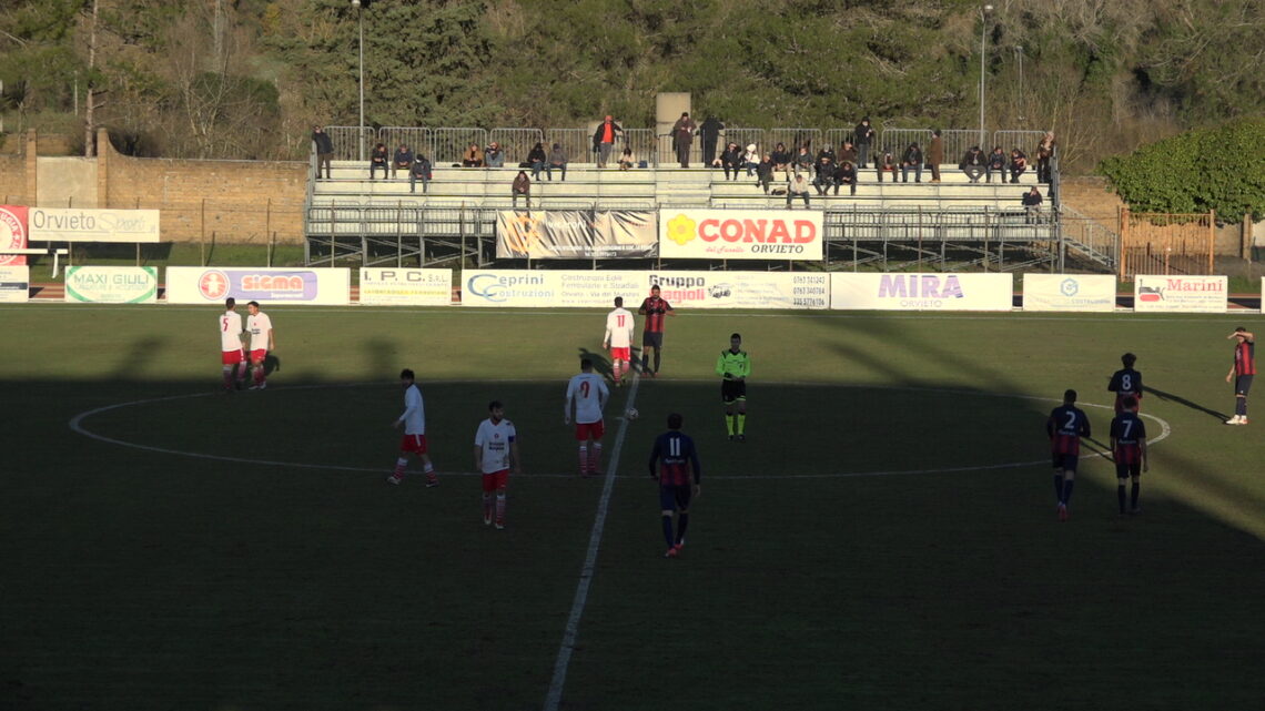 ORVIETANA A QUOTA 50 PUNTI: IL GOL DI GRECO SU PUNIZIONE MERITA IL PREZZO DEL BIGLIETTO.