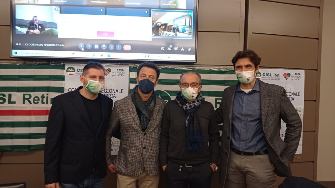 CONGRESSO FLAEI CISL: CIRO DI NOIA RICONFERMATO AL VERTICE DELLA CATEGORIA DEGLI ELETTRICI DELLA CISL DELL’UMBRIA