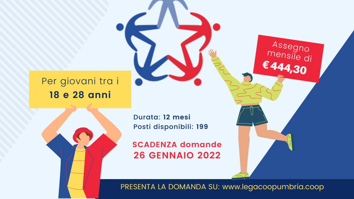 SERVIZIO CIVILE UNIVERSALE CON LEGACOOP UMBRIA  FAI “UNA SCELTA CHE TI CAMBIA LA VITA” PROGETTI AD ORVIETO, TODI, FABRO E PORANO