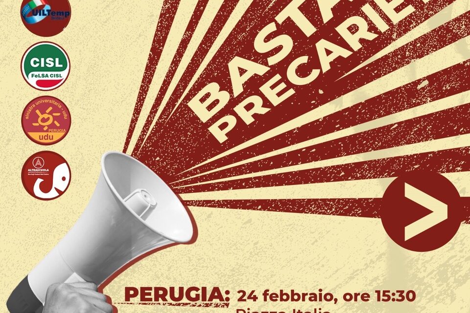 BASTA PRECARIETÀ: GIOVEDÌ E VENERDÌ SINDACATI E STUDENTI IN PIAZZA A PERUGIA E TERNI