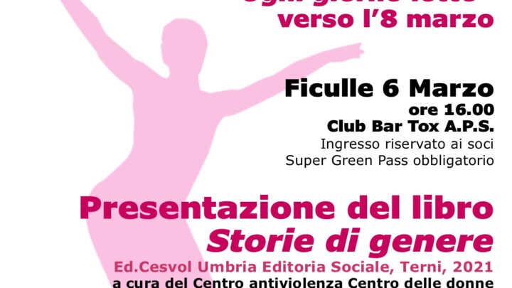GIORNATA INTERNAZIONALE DELLE DONNE  A FICULLE PRESENTAZIONE DEL LIBRO “STORIE DI GENERE”