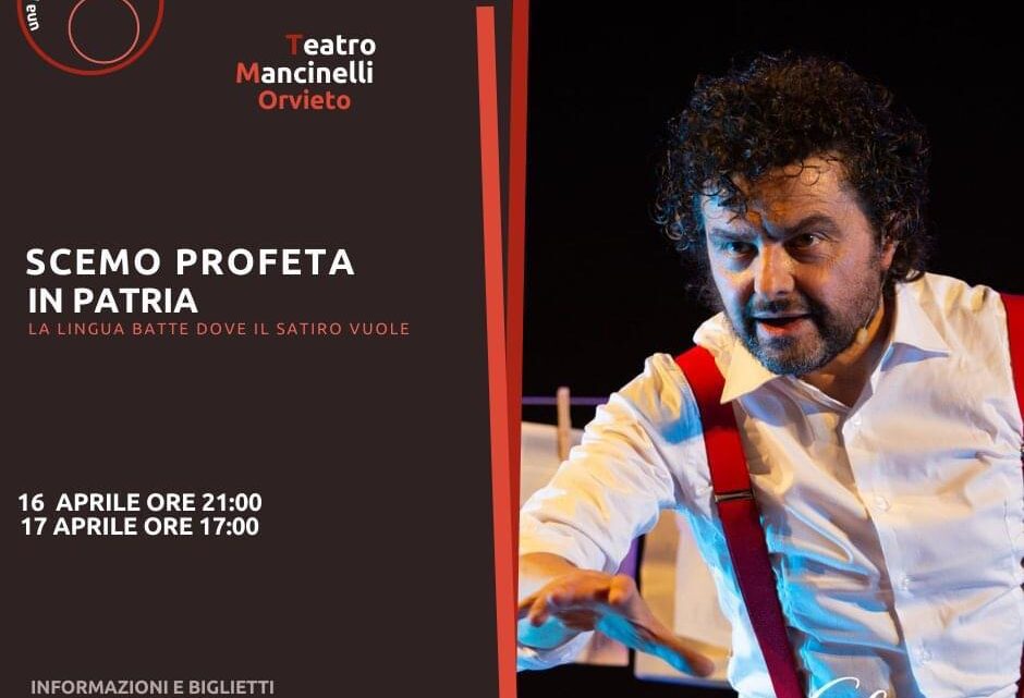 CON GIANLUCA FORESI IL CARTELLONE “OFF” DELLA STAGIONE TEATRALE DEL MANCINELLI PORTA IN SCENA LA SATIRA