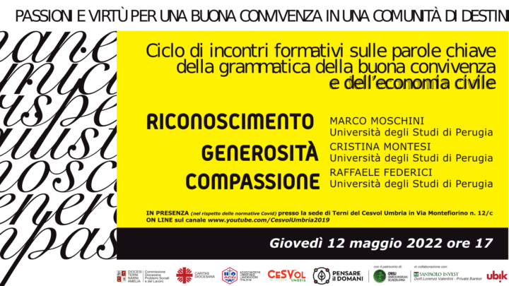 ECONOMIA CIVILE E BUONA CONVIVENZA:  AL CESVOL L’INCONTRO CON I DOCENTI MOSCHINI, MONTESI E FEDERICI