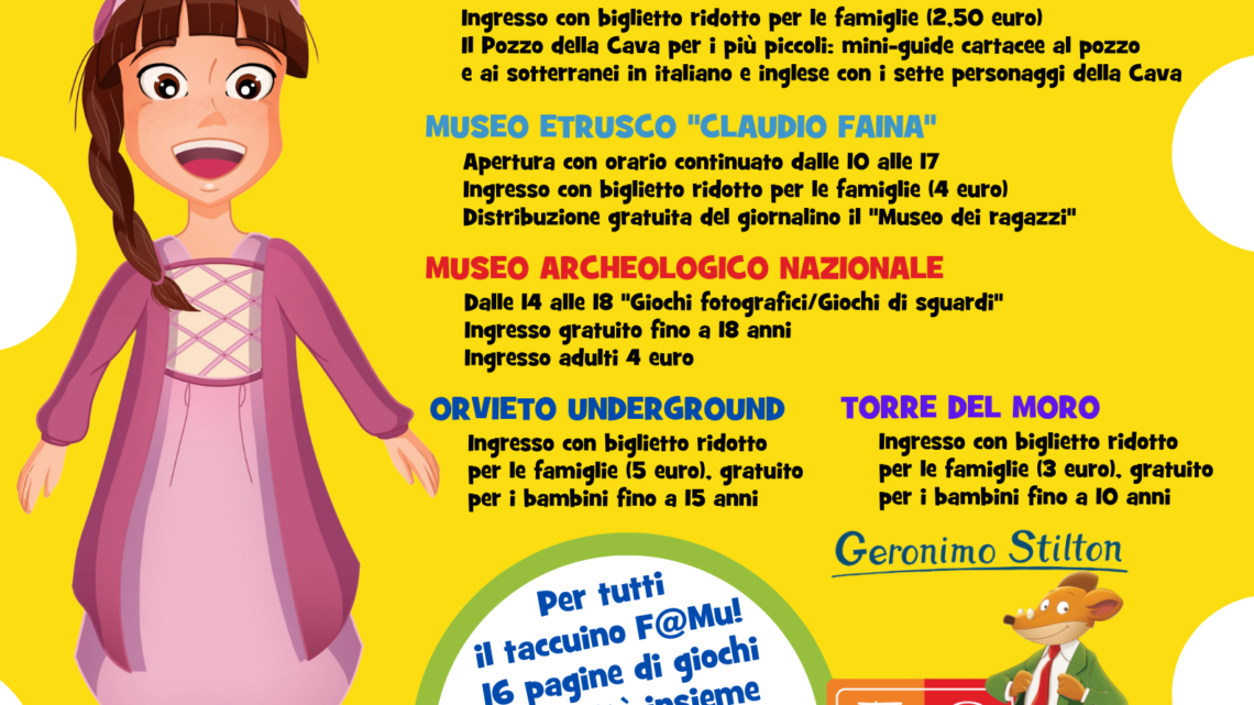 ORVIETO ADERISCE ALLA 8^ “GIORNATA DELLE FAMIGLIE AL MUSEO” SUL TEMA “DIVERSI MA UGUALI” – DOMENICA 9 OTTOBRE
