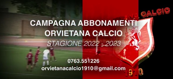 CAMPAGNA ABBONAMENTI 2022/23 ORVIETANA CALCIO