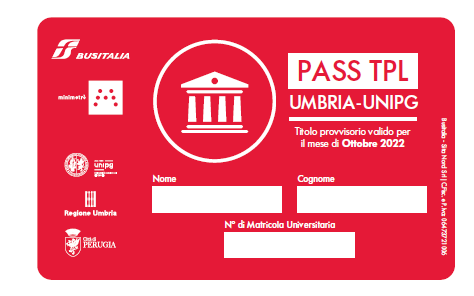 BUSITALIA UMBRIA, PROROGATO IL PASS PROVVISORIO TPL UMBRIA-UNIPG
