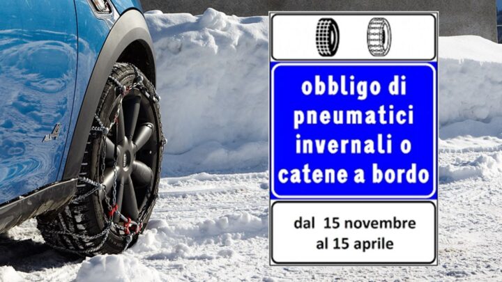DAL 15 NOVEMBRE OBBLIGO DI CATENE O PNEUMATICI INVERNALI SULLA RETE STRADALE PROVINCIALE E REGIONALE