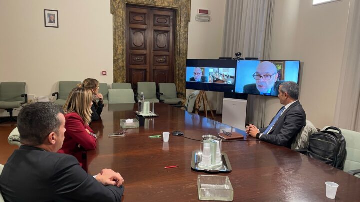 PRESIDENTE TESEI INCONTRA IN REGIONE, INSIEME AL SINDACO DI ORVIETO TARDANI, I VERTICI DELLA CASSA DI RISPARMIO DI ORVIETO