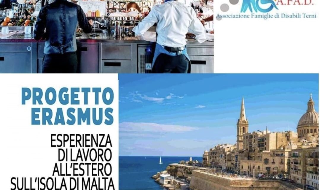 LAVORO E VITA INDIPENDENTE A MALTA PER 15 RAGAZZI CON DISABILITÀ:  IL REGALO DELL’AFAD DI TERNI