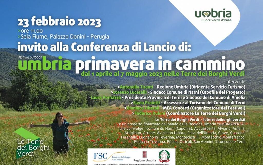 “UMBRIA PRIMAVERA IN CAMMINO” (1 APRILE – 7 MAGGIO 2023)