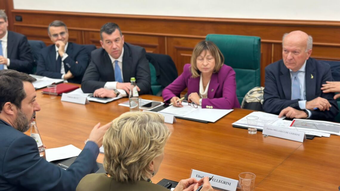 AL MINISTERO DELLE INFRASTRUTTURE INCONTRO FRA IL MINISTRO SALVINI, PRESIDENTE TESEI E ASSESSORE REGIONALE MELASECCHE
