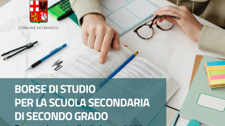 BORSE DI STUDIO PER GLI STUDENTI DELLE SCUOLE SECONDARIE DI SECONDO GRADO