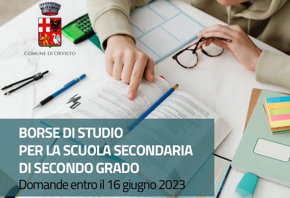 BORSE DI STUDIO PER GLI STUDENTI DELLE SCUOLE SECONDARIE DI SECONDO GRADO