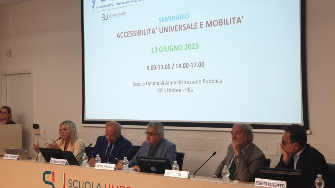 ACCESSIBILITÀ UNIVERSALE, SEMINARIO A VILLA UMBRA PER NUOVE PROPOSTE DI INTERVENTO DELLE ISTITUZIONI; PER IL  RETTORE DI UNIPG, OLIVIERO: “UN TEMA CHE VEDRÀ IN PRIMA LINEA L’UNIVERSITÀ DEGLI STUDI DI PERUGIA CON DUE MASTER”