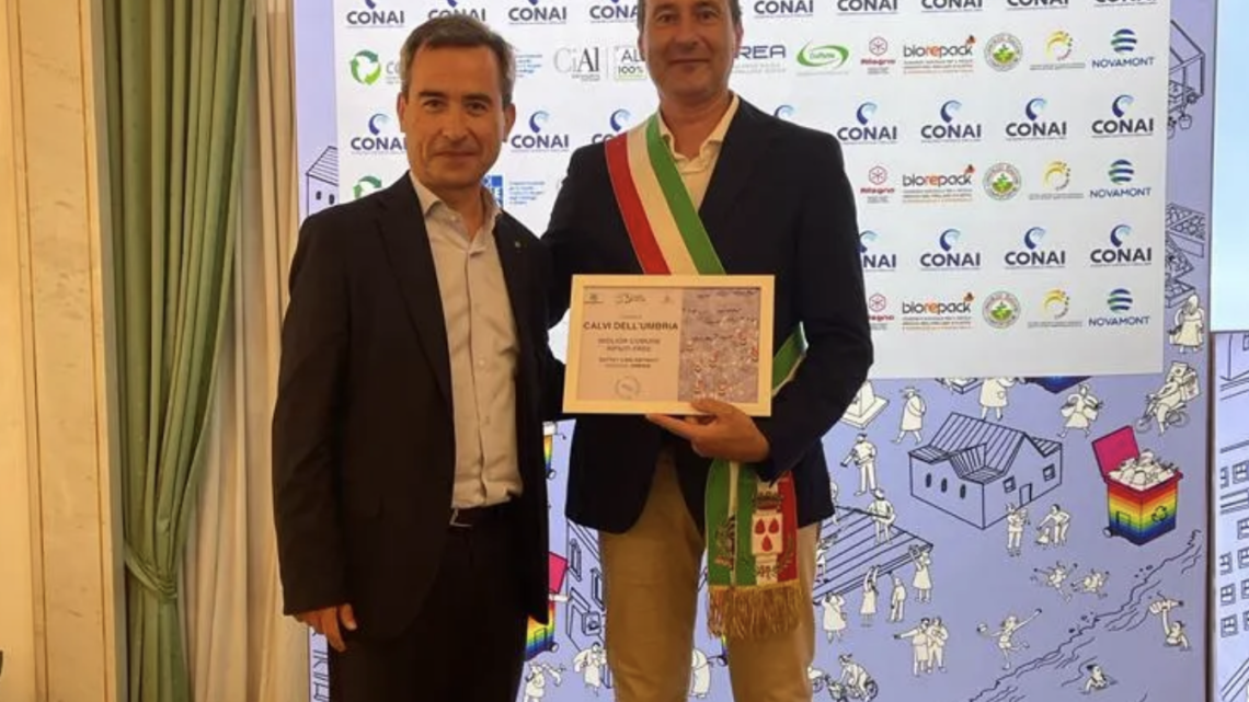 CALVI DELL’UMBRIA PREMIATO COMUNE RICICLONE PER IL QUINTO ANNO CONSECUTIVO