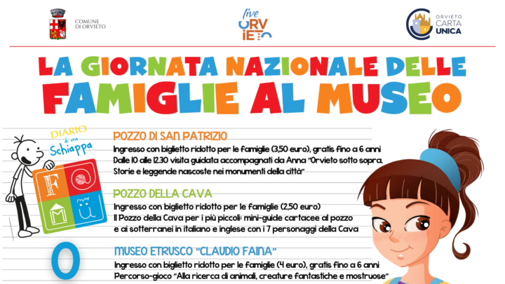 GIORNATA NAZIONALE DELLE FAMIGLIE AL MUSEO, LE INIZIATIVE A ORVIETO