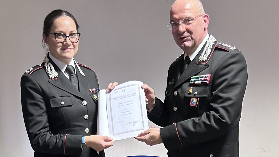 AMELIA: PROMOZIONE AL GRADO DI MAGGIORE PER LAURA PROTOPAPA.