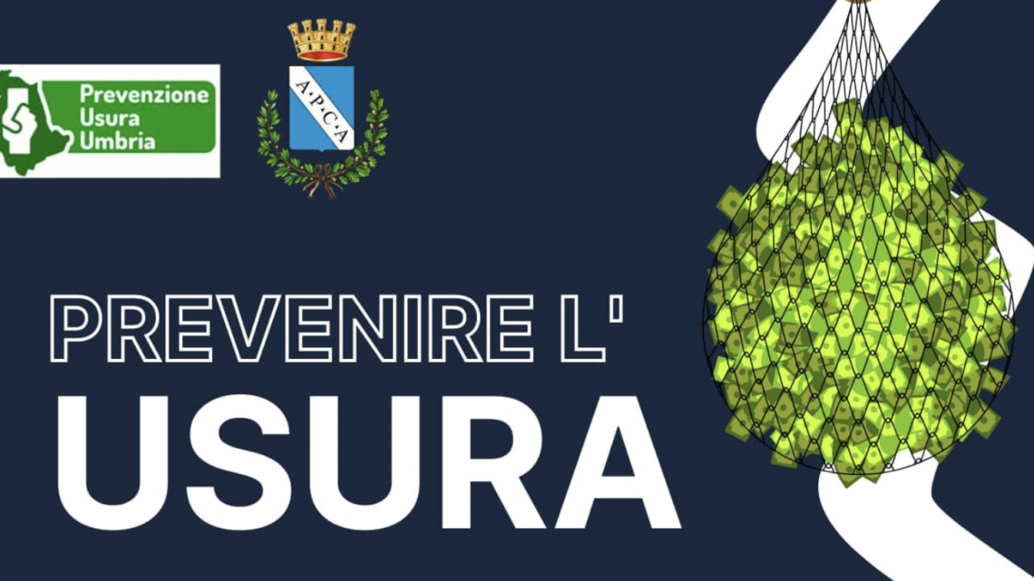 AMELIA, GIOVEDÌ 18 GENNAIO ALLA SALA BOCCARINI L’INCONTRO PER PARLARE DI USURA IN UMBRIA CON IL PREFETTO BRUNO, IL SINDACO E PRESIDENTE DELLA PROVINCIA PERNAZZA, IL COMANDANTE REGIONALE DEI CARABINIERI IORIO E IL PRESIDENTE DELLA FONDAZIONE ANTI USURA CARDELLA