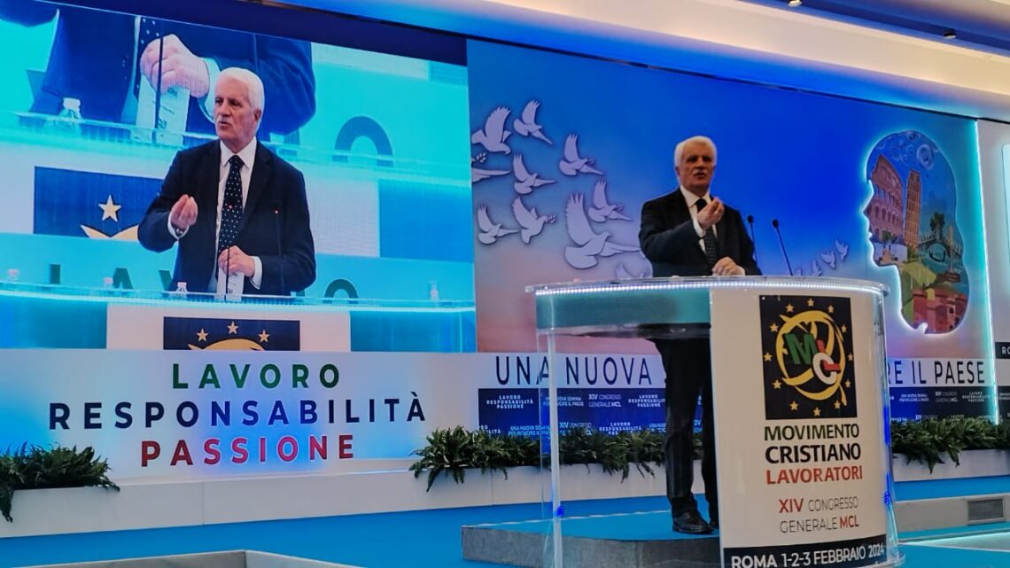  AL XIV CONGRESSO NAZIONALE DEL MOVIMENTO CRISTIANO LAVORATORI, CONCLUSOSI A ROMA IL 3 FEBBRAIO 2024, ELETTO IL PROF. FRANCESCO VENTURINI, PRESIDENTE UNIONE PROVINCIALE MCL DI TERNI