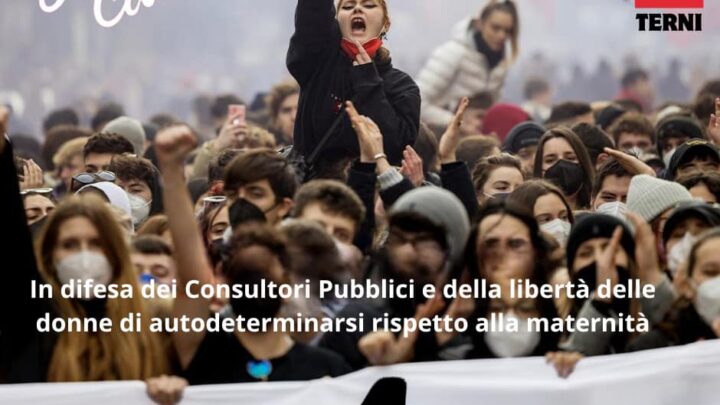 DIFENDIAMO I CONSULTORI E LA LIBERTÀ DELLE DONNE: DOMANI IL PRESIDIO DELLA CGIL A TERNI