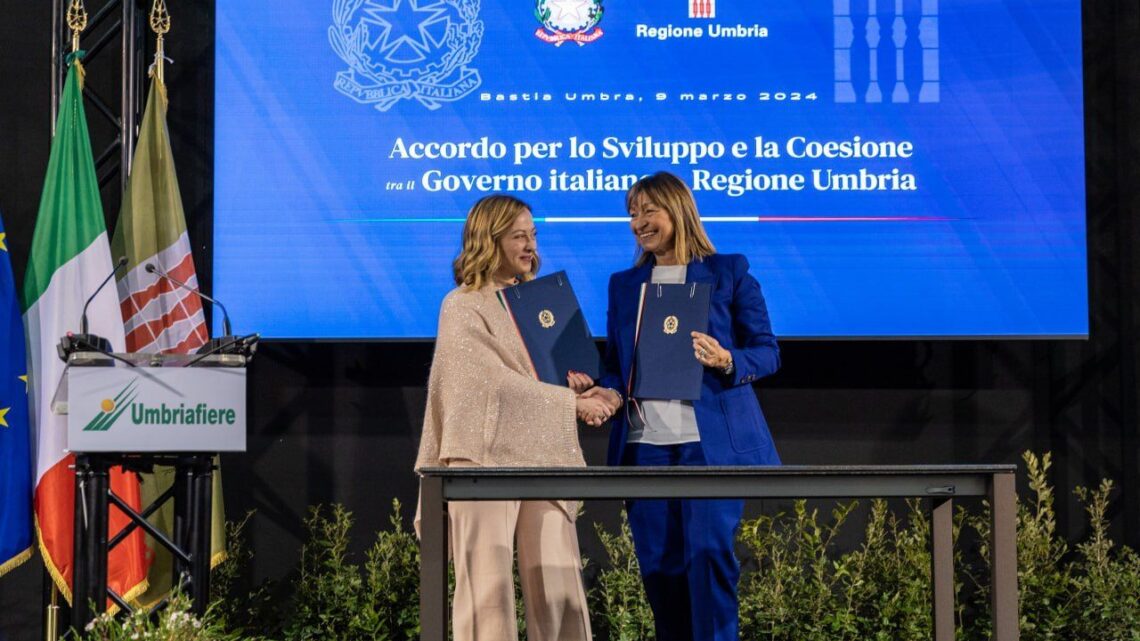 ACCORDO PER LA COESIONE: DISPONIBILI OLTRE 210 MILIONI DEL “FSC” PER FINANZIARE OPERE E PROGRAMMAZIONE COMUNITARIA UMBRIA