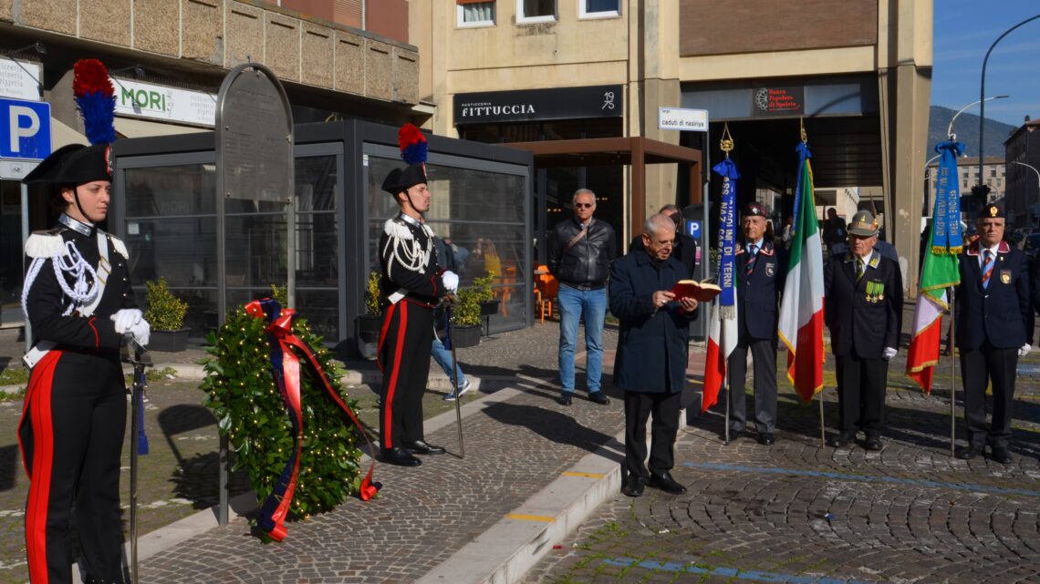 TERNI – CELEBRATO IL 21° ANNIVERSARIO DELLA STRAGE DI NASSIRIYA. 