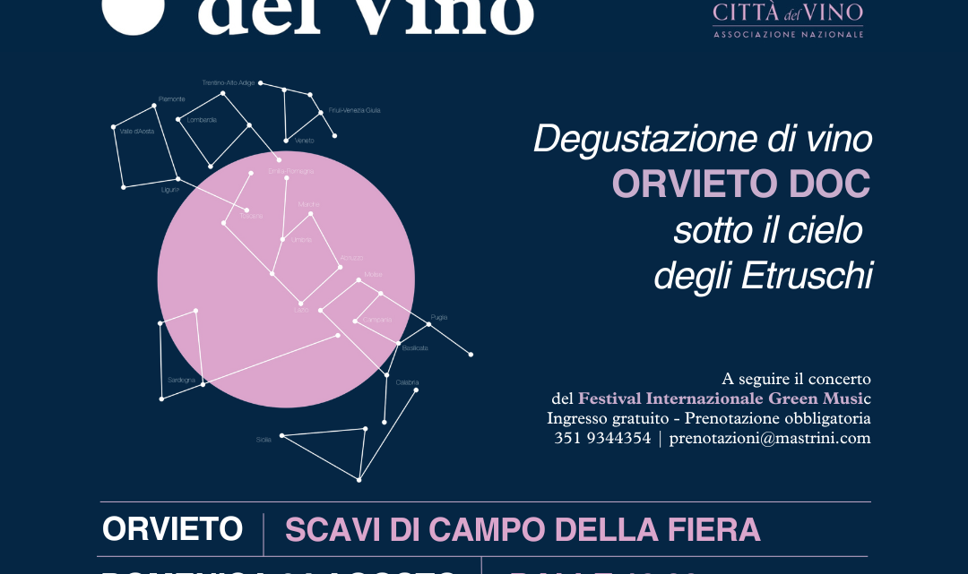 “LE NOTTI DEL VINO”, IL 24 AGOSTO DEGUSTAZIONE SOTTO IL CIELO DEGLI ETRUSCHI CON LA MUSICA DI MORRICONE