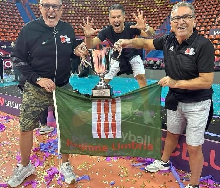 PALLAVOLO, SIR PERUGIA CAMPIONE DEL MONDO IN BRASILE. PROIETTI E MELONI: “LA BANDIERA DELL’UMBRIA SUL TETTO DEL MONDO”