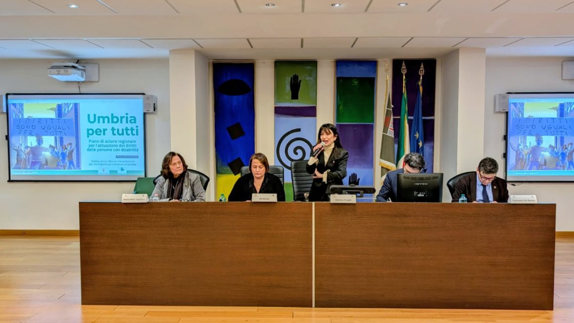 “UMBRIA PER TUTTI”, PRESENTATO IL PIANO D’AZIONE REGIONALE PER L’ATTUAZIONE DEI DIRITTI DELLE PERSONE CON DISABILITÀ. OLTRE 14 MILIONI IN PIÙ PER IL TRIENNIO 2026-2028