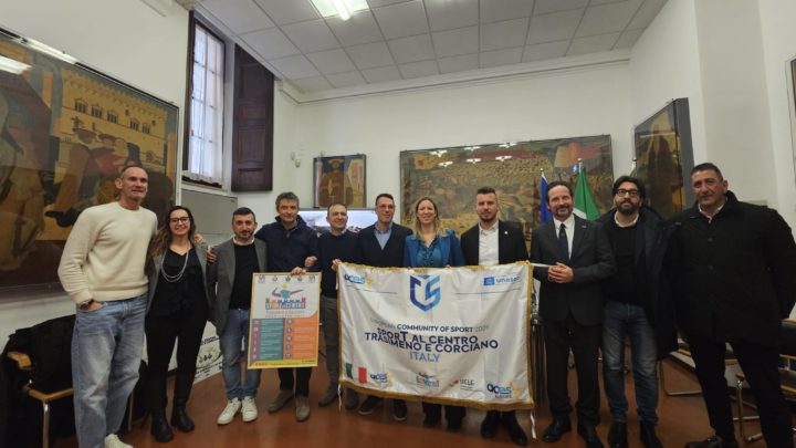 PRESENTATI A PERUGIA I CALENDARI SPORTIVI 2026 DI CORCIANO, CASTIGLIONE DEL LAGO E PASSIGNANO SUL TRASIMENO. AL VIA L’ANNO EUROPEO DELLO SPORT PER LA COMUNITÀ EUROPEA DELLO SPORT