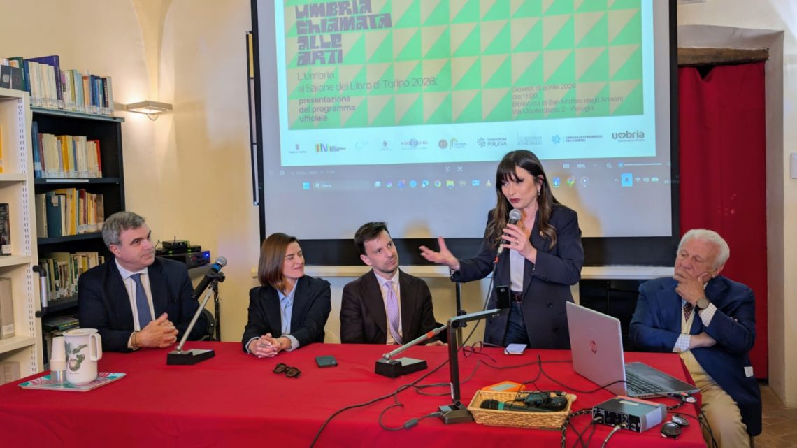 LA REGIONE UMBRIA ALZA IL SIPARIO SUL SALONE DEL LIBRO DI TORINO 2026: UNA “CHIAMATA ALLE ARTI” TRA DESIGN, GRANDI CENTENARI E PACE  